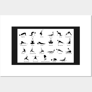 Popular Yoga Positions and Poses Posters and Art